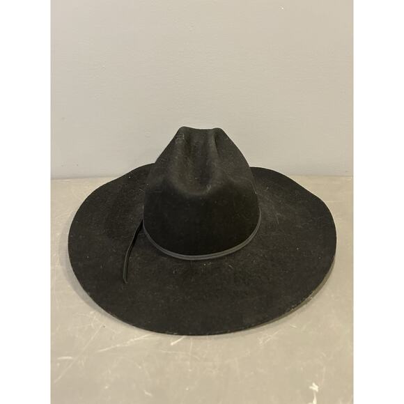Mens Western Hat MHT Master Hatters Of Texas Rodeo Black Felt Cowboy Size XX - Picture 1 of 6